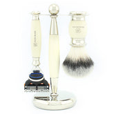 Lee Shaving Range 5 Edge Razor for Ultra Close Shaving - Silver Synthetic